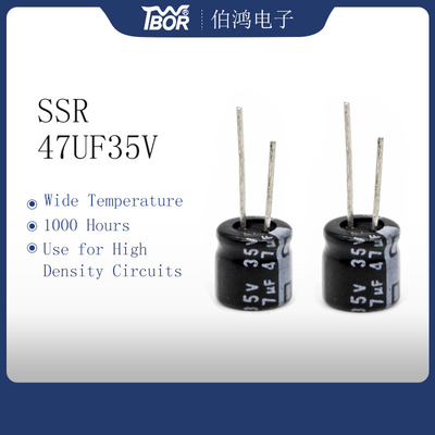 47uf35v ตัวเก็บประจุอลูมิเนียมอิเล็กโทรลีติค 6.3x7