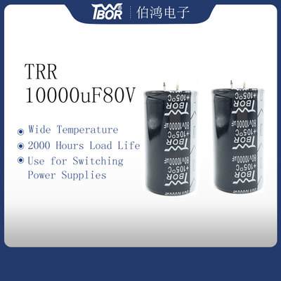 TW BOR 10000UF80V Snap In ตัวเก็บประจุอลูมิเนียมอิเล็กโทรลีติค 35X60mm