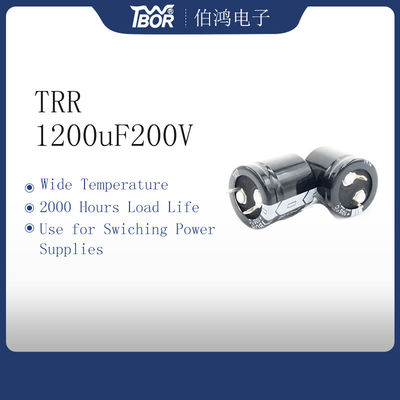 ตัวเก็บประจุแบบป้องกันการระเบิด 1200uf 200v 30X55MM Al Electrolytic Capacitor