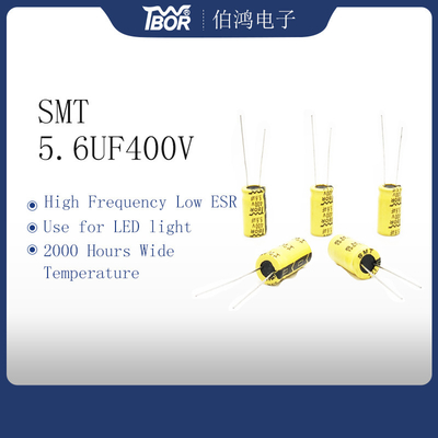 ตัวเก็บประจุความถี่สูง ISO9001 RoHS 5.6UF400V สำหรับไฟ LED