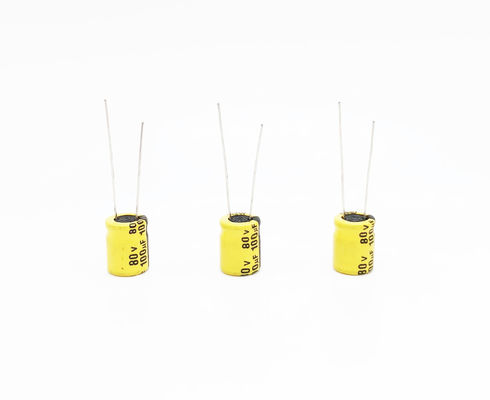 TW BOR ตัวเก็บประจุแบบอิเล็กโทรไลต์อุณหภูมิสูง 100UF80V 10X13mm