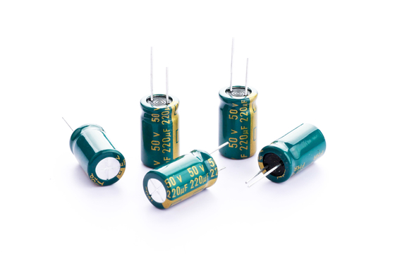PHR 220UF 50V ตัวเก็บประจุแบบอิเล็กโทรไลต์ความถี่สูง ISO RoSH