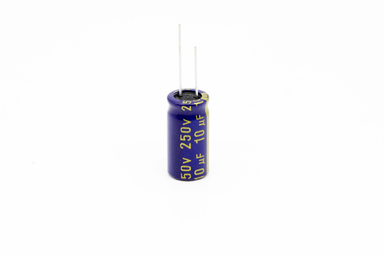 ตัวเก็บประจุอลูมิเนียมอิเล็กโทรลีติค ESR ต่ำ 10uf250v 8x16mm