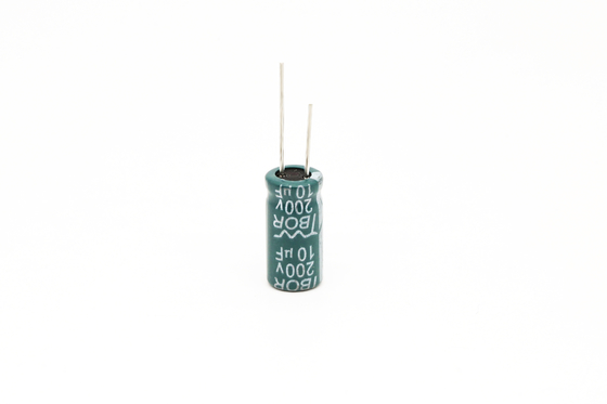อลูมิเนียม 10UF200V 8x16mm Radial Electrolytic Capacitor สำหรับบัลลาสต์อิเล็กทรอนิกส์