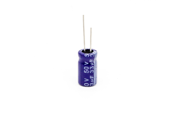 33uf50v 6.3x11 ตัวเก็บประจุขนาดเล็กความถี่สูงตัวเก็บประจุอลูมิเนียม ESR ต่ำ