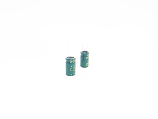 ตัวเก็บประจุไฟ LED 10X16 มม. 220UF50V ตัวเก็บประจุอลูมิเนียมอิเล็กโทรลีติค