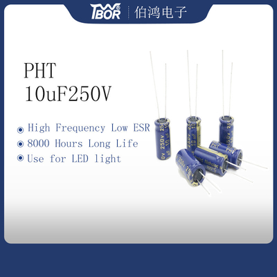 10UF 250V 8x16mm Radial Electrolytic Capacitors 20% Tolerance