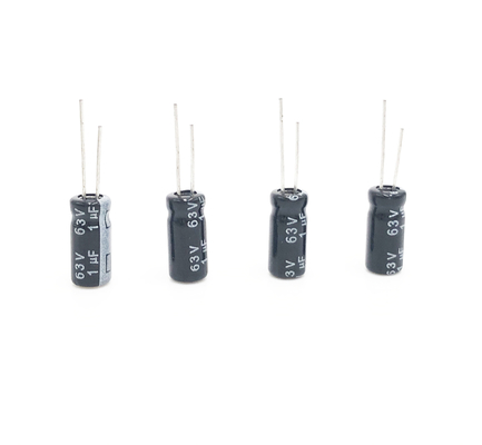 ตัวเก็บประจุขนาดเล็กอุณหภูมิกว้าง 1UF63V Radial Lead Capacitor