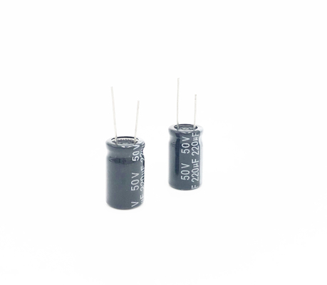 SMR 220UF 50V ตัวเก็บประจุอลูมิเนียมอิเล็กโทรลีติคแบบเรเดียล 10X17MM