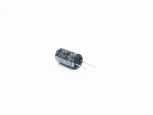 SMR 220UF 50V ตัวเก็บประจุอลูมิเนียมอิเล็กโทรลีติคแบบเรเดียล 10X17MM