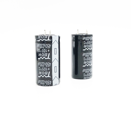 ตัวเก็บประจุอลูมิเนียมอิเล็กโทรลีติคอุณหภูมิกว้าง 220UF450V สำหรับ UPS