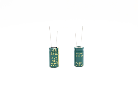 ตัวเก็บประจุแบบอิเล็กโทรไลต์ ESR ความถี่ต่ำความถี่สูง 47UF200V 13x25MM