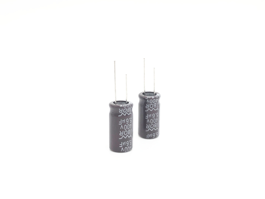 5.6UF400V ตัวเก็บประจุกระแสไฟระลอกสูง 8000 ชั่วโมงตัวเก็บประจุ CFL อายุการใช้งานยาวนาน