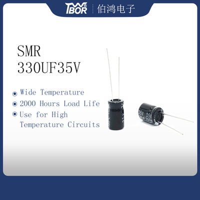 ตัวเก็บประจุขนาดเล็ก TW BOR 330UF35V 10X15 มม. ตัวเก็บประจุแบบเรเดียลอิเล็กโทรไลต์