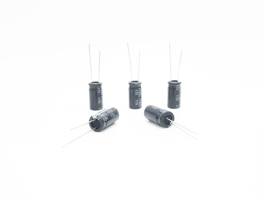 ตัวเก็บประจุอลูมิเนียมอิเล็กโทรลีติคแบบเรเดียลขนาดเล็ก 1500UF 16V