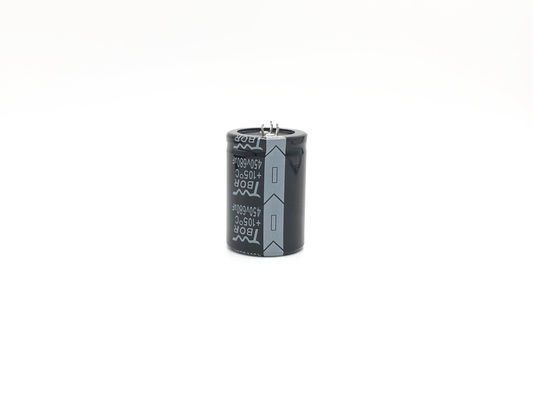 ISO9001 ตัวเก็บประจุอลูมิเนียมอิเล็กโทรลีติค 680UF450V ตัวเก็บประจุ UPS 35X50MM
