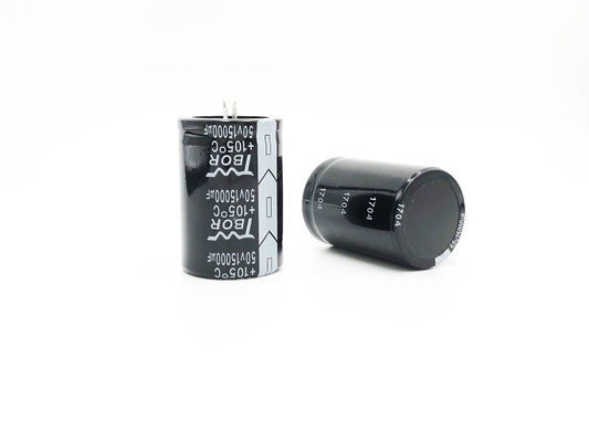 15000UF50V Snap In Capacitor 35X50MM สำหรับแหล่งจ่ายไฟสลับ