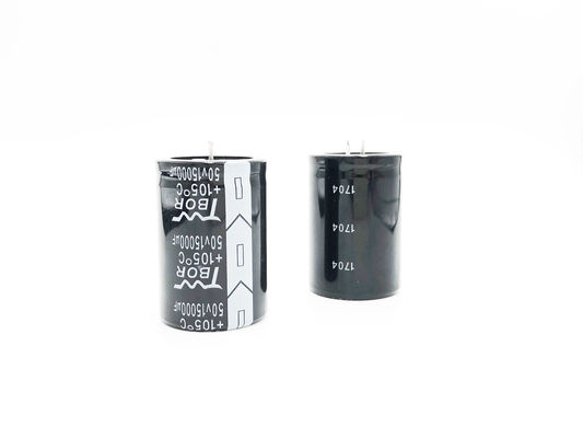 15000UF50V Snap In Capacitor 35X50MM สำหรับแหล่งจ่ายไฟสลับ