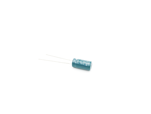 PST 10UF 200V ตัวเก็บประจุอลูมิเนียมอิเล็กโทรลีติค 8x12 มม. สีเขียว