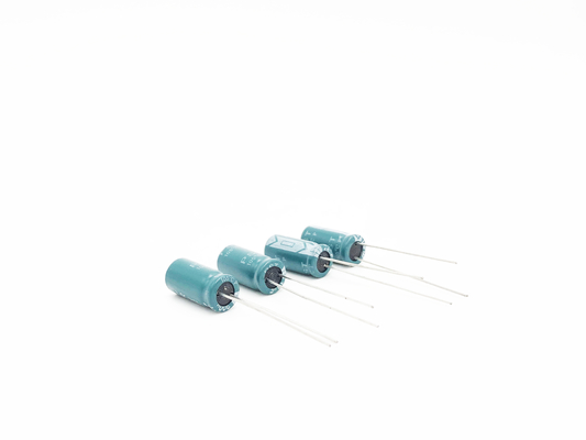 PST 10UF 200V ตัวเก็บประจุอลูมิเนียมอิเล็กโทรลีติค 8x12 มม. สีเขียว