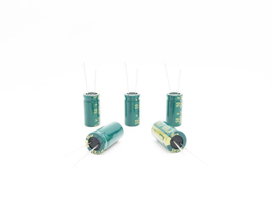 ตัวเก็บประจุอลูมิเนียมอิเล็กโทรลีติคแรงดันสูง 1000UF 50V RoHS LED Light