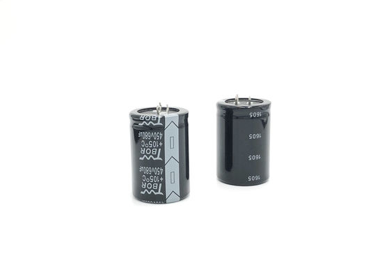 680UF450V 35X60MM ตัวเก็บประจุ UPS Capacitor อุณหภูมิกว้าง Snap In Capacitor