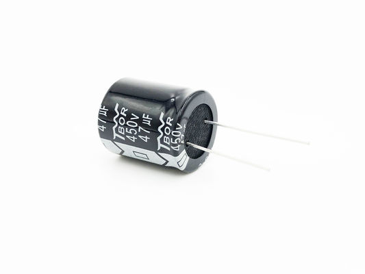 SMR 47UF 450V Radial Lead ตัวเก็บประจุอลูมิเนียมอิเล็กโทรลีติค 18X30mm