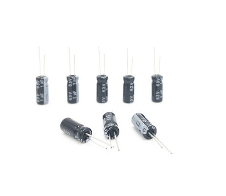 5x11mm 1UF 63V Radial Electrolytic Capacitor วงจรอุณหภูมิสูง