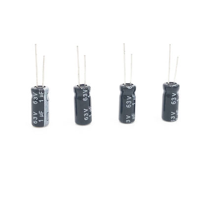 5x11mm 1UF 63V Radial Electrolytic Capacitor วงจรอุณหภูมิสูง