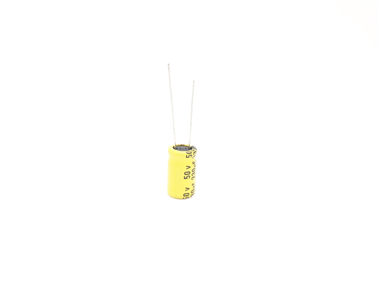 13X20MM 130C ตัวเก็บประจุแบบอิเล็กโทรไลต์อุณหภูมิสูง 330UF 50V