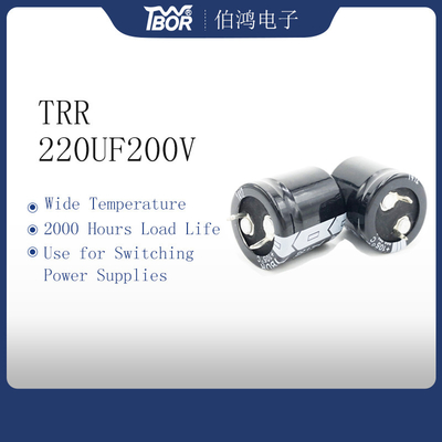 LOW ESR 220UF200V ตัวเก็บประจุแบบสวิตชิ่งพาวเวอร์ซัพพลาย 22X25mm