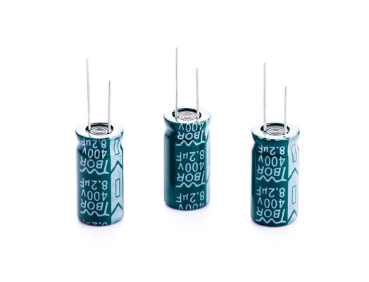 ตัวเก็บประจุไฟ LED 8.2uF 400V 8000 ชั่วโมงตัวเก็บประจุที่มีอายุการใช้งานยาวนานมาก
