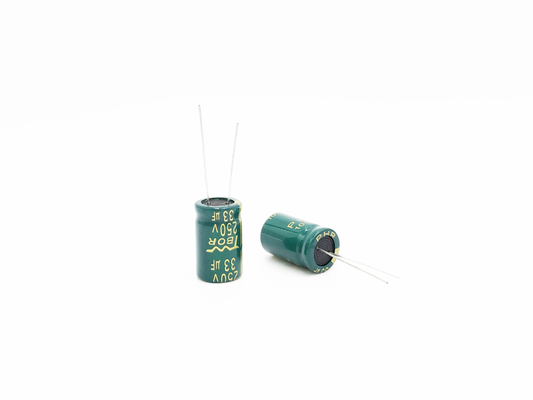 ตัวเก็บประจุอลูมิเนียมอิเล็กโทรไลต์เรเดียล 13x20 มม. 33UF250V