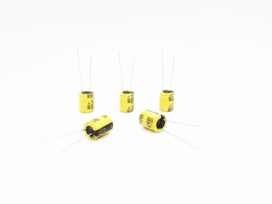 TW BOR ตัวเก็บประจุอลูมิเนียมอิเล็กโทรลีติคต่ำ Esr 180UF 80V