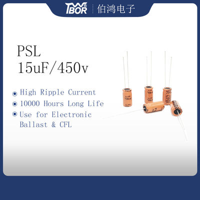 PSL 15uF450V อินเวอร์เตอร์ Radial Lead Electrolytic Capacitors 13X25MM