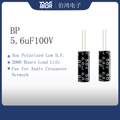 10x16mm 5.6uF100V เครื่องขยายเสียง Capacitor Non Polarized Low D.F.