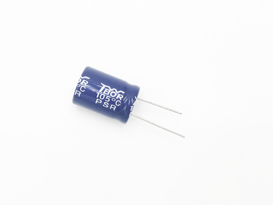 18x25mm Ridial Electrolytic Capacitor ISO9001 สวิตช์ไฟ Capacitor