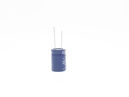 18x25mm Ridial Electrolytic Capacitor ISO9001 สวิตช์ไฟ Capacitor