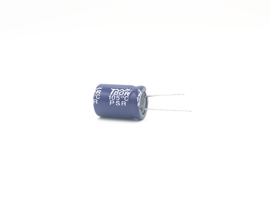 18x25mm Ridial Electrolytic Capacitor ISO9001 สวิตช์ไฟ Capacitor